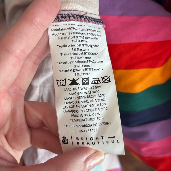 ModCloth Bright and Beautiful Colorful Striped Mid Dress Size US 14 - Picture 5 of 9